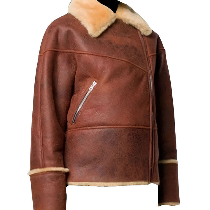 Julien Calloway Leather Shearling Jacket - Gossip Girl Inspired - AMSEL LEATHERS