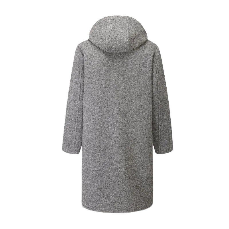 Grey double breasted peacoat for men
