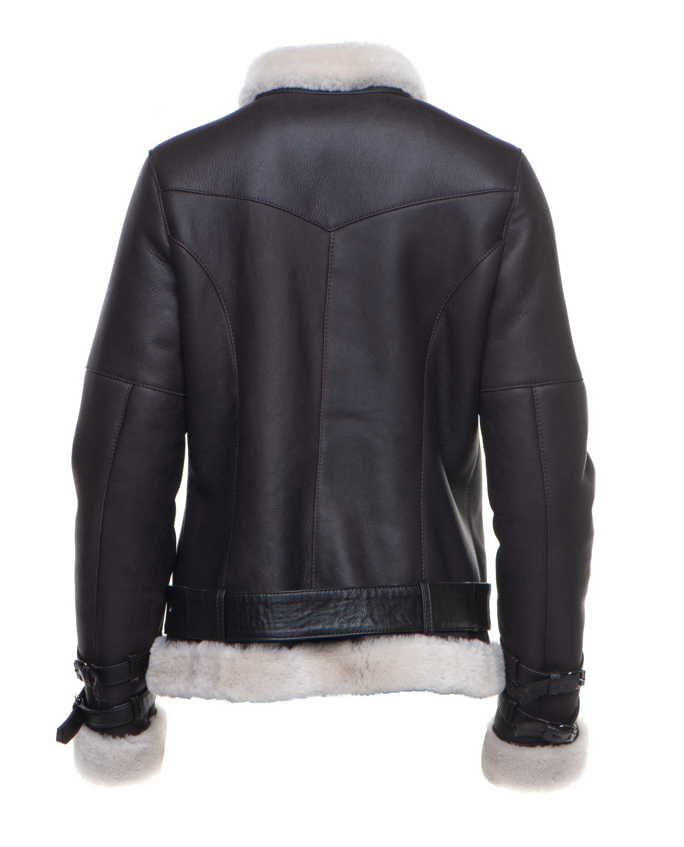 • brown leather texture detail jacket
