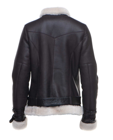 • brown leather texture detail jacket
