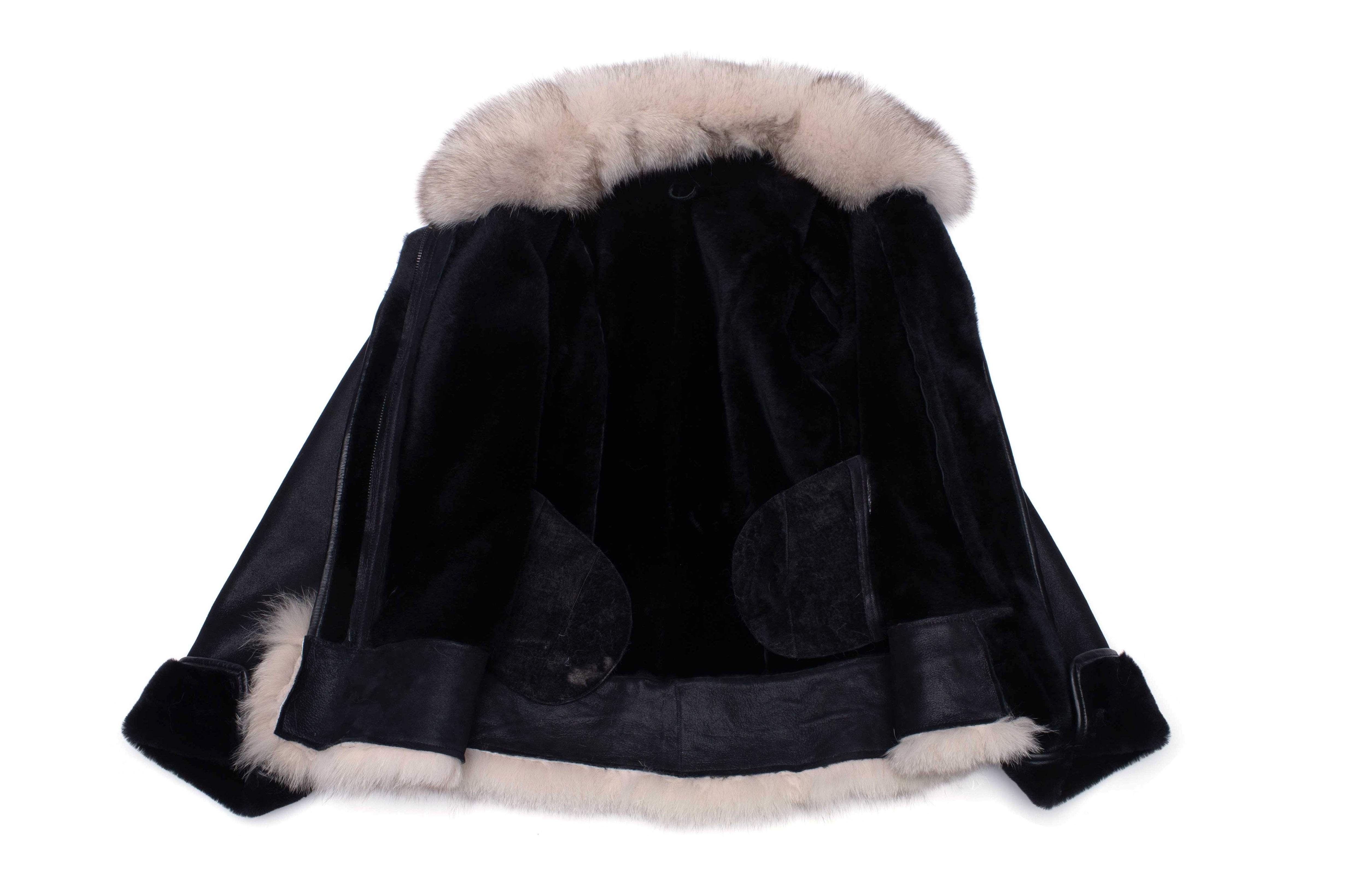 • fox fur collar detail womens jacket
