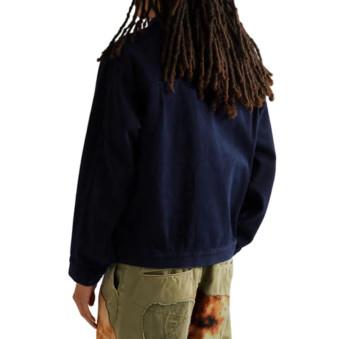 Japanese indigo trucker jacket for men
