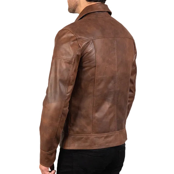• shirt collar biker jacket detail close up
