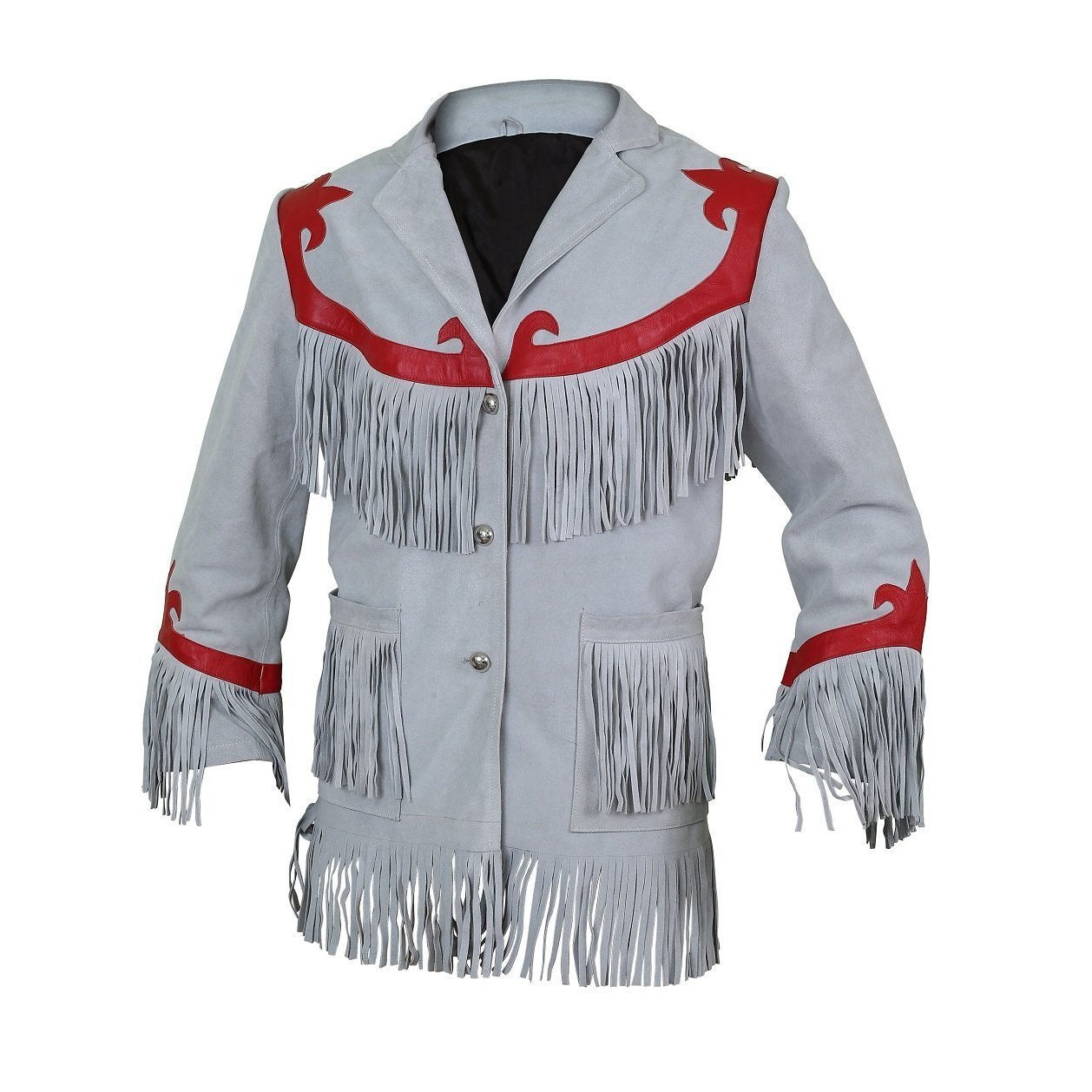 women's black fringe leather leather coat celeste side angle
