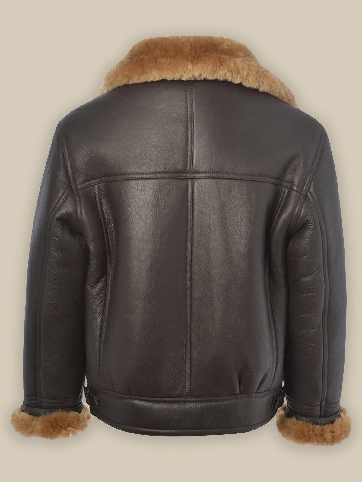 Amsel Adler black leather aviator jacket for men