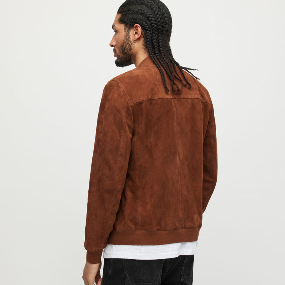 Amsel Renard lambskin suede bomber jacket
