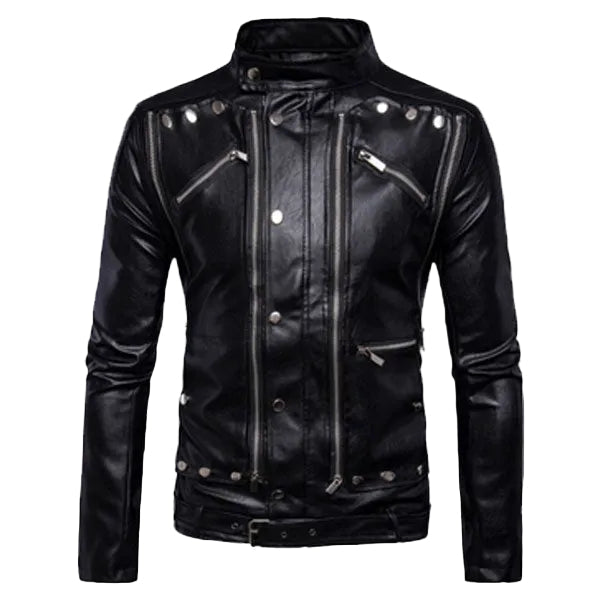 Men’s brown cowhide leather bomber jacket
