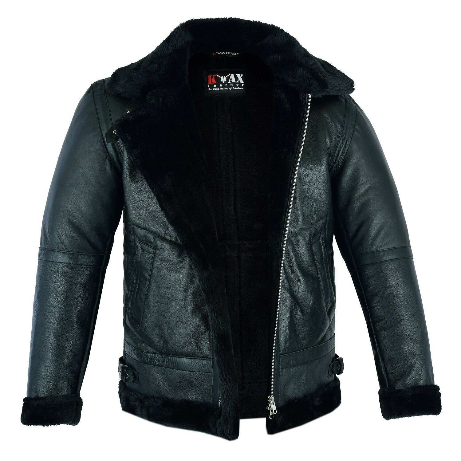 Men’s green B3 RAF shearling aviator jacket
