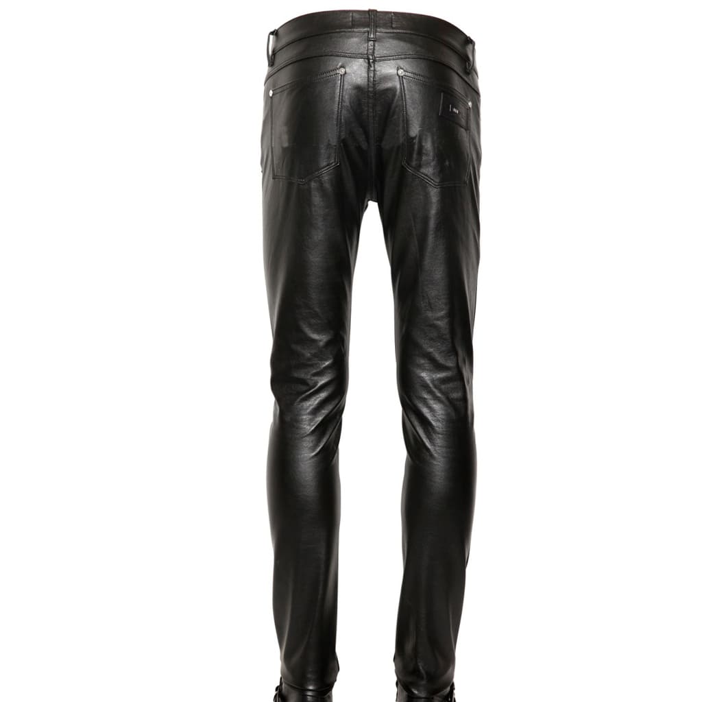 Men's Skinny Fit Leather Pants - Stylish Bottoms - AMSEL LEATHERS