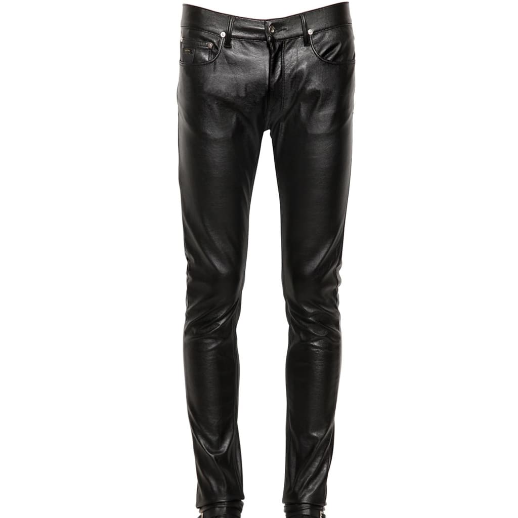 Men's Skinny Fit Leather Pants - Stylish Bottoms - AMSEL LEATHERS