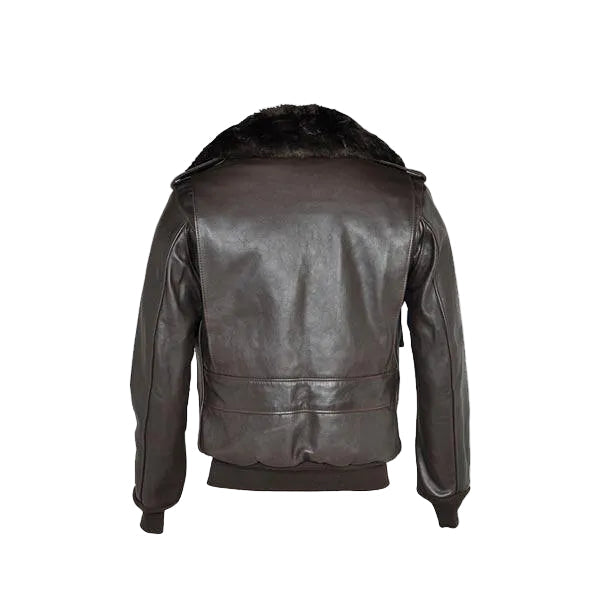 men’s cowhide leather aviator jacket side angle