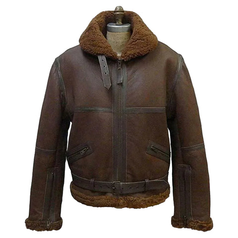 Men’s B3 RAF shearling flight bomber jacket
