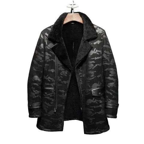Men’s B3 RAF shearling pilot flying long coat
