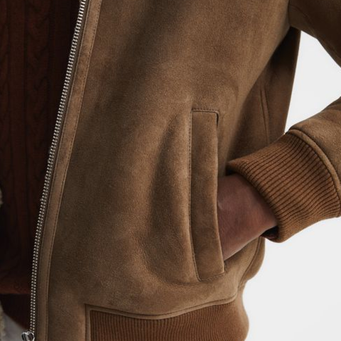 Men’s B3 aviator flying jacket in suede leather