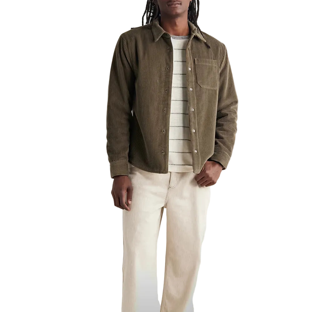 men’s sheepskin leather jacket front view