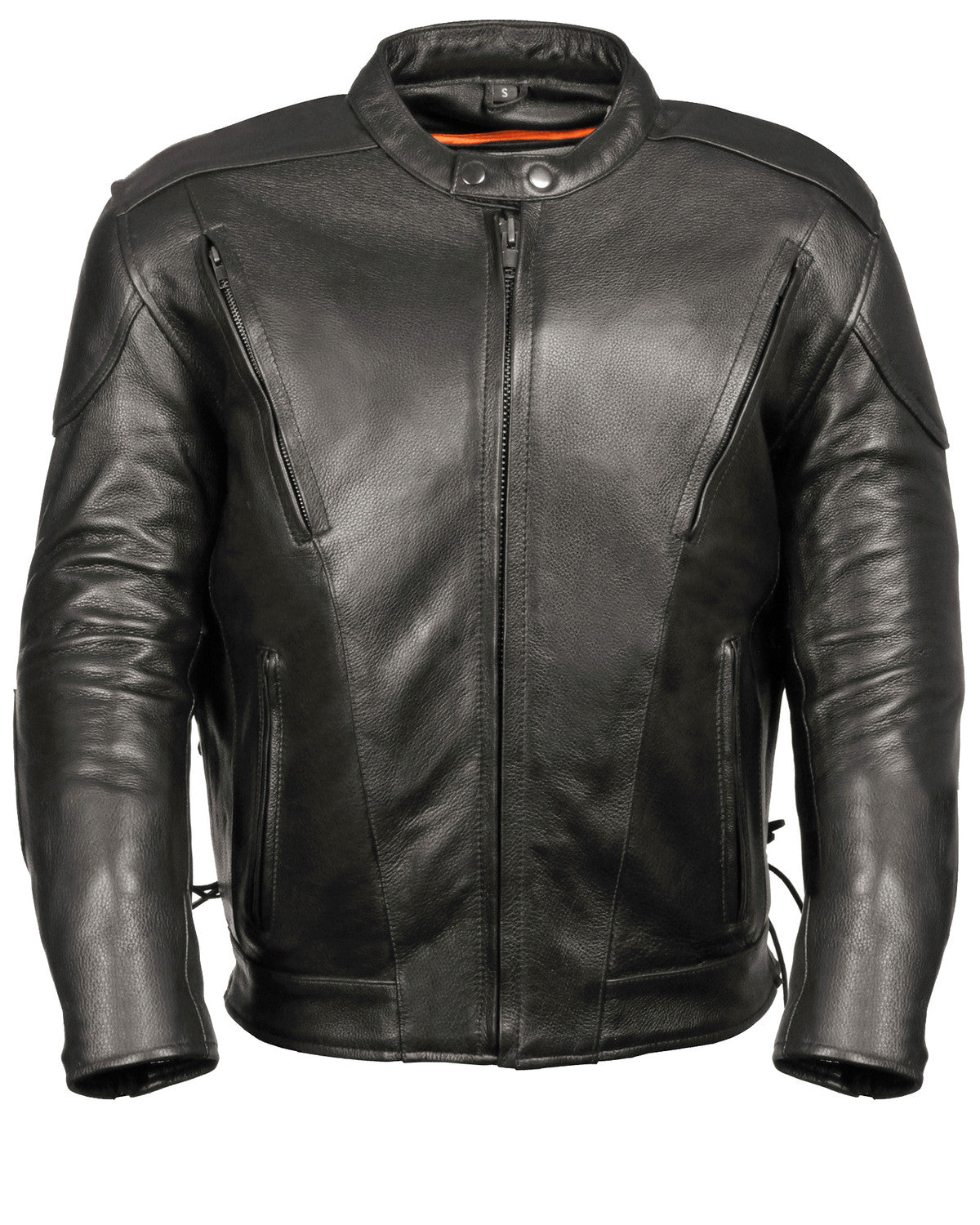 Men’s black side lace vented scooter riding jacket
