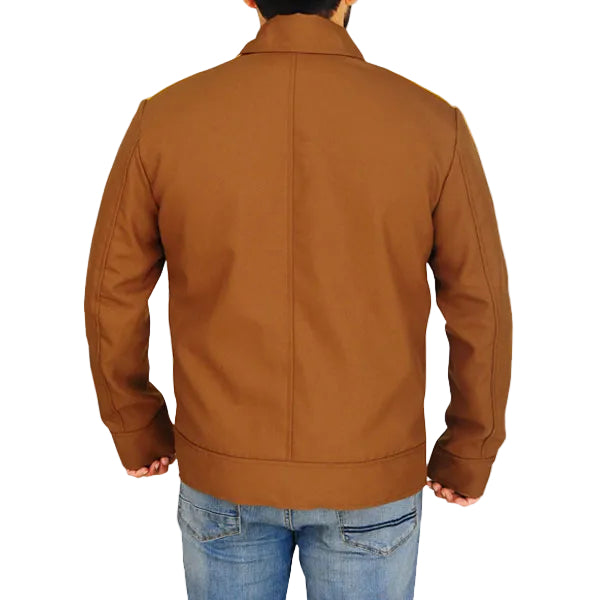 Men’s lightweight bomber jacket with shirt collar