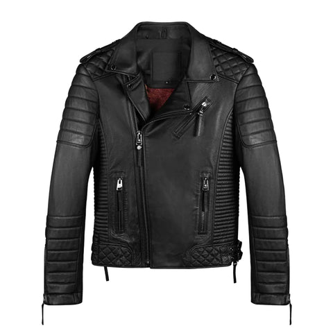 Men’s vintage nappa lambskin biker jacket
