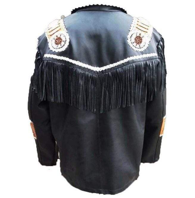 Men’s western leather jacket for denim 