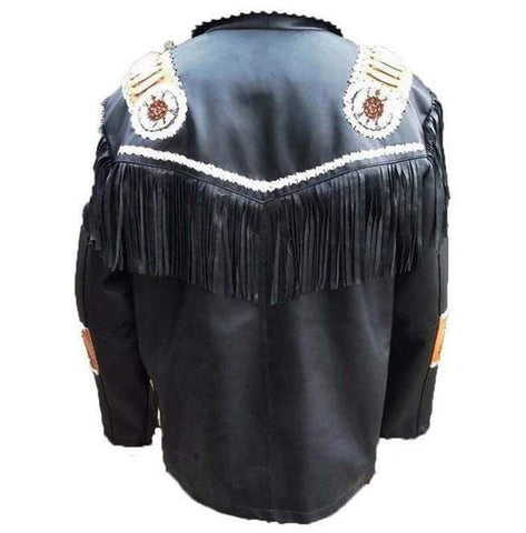 Men’s western leather jacket for denim 
