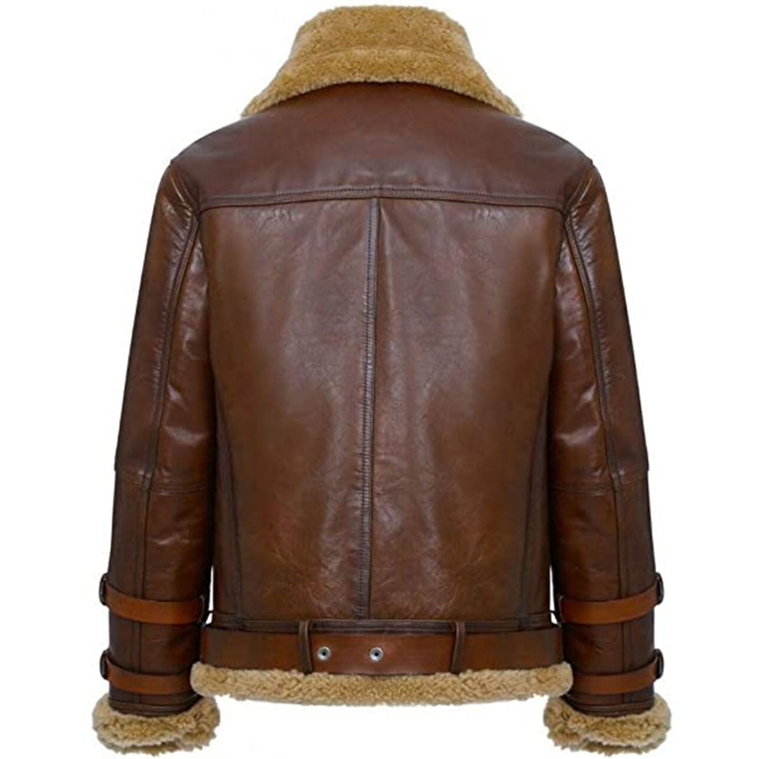 Men's Airforce Brown RAF B3 Aviator Leather Jacket - AMSEL LEATHERS