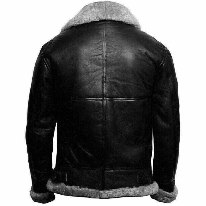 Men's B3 RAF Aviator Flight Shearling Sheepskin Jacket - AMSEL LEATHERS