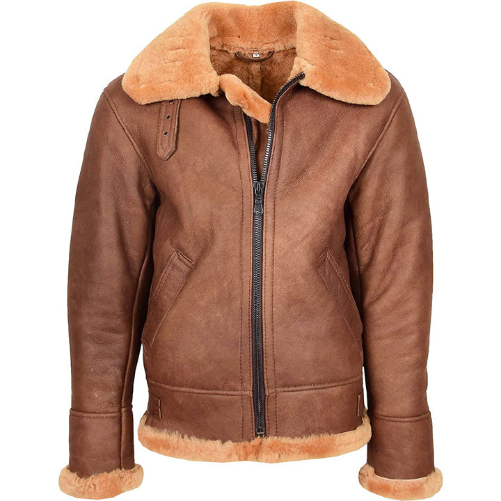 Men's B3 Shearling Sheepskin Flying Jacket - AMSEL LEATHERS