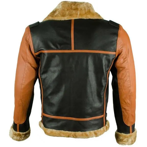 Men's Faux Shearling Bomber Jacket Amsel Leathers