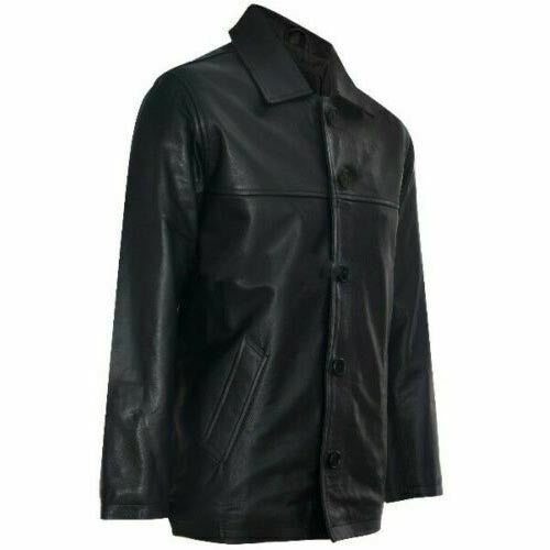 Men's Full Sleeves Lambskin Leather Shirt - AMSEL LEATHERS