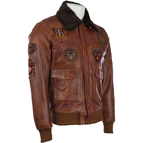 Men's Genuine Leather Aviator Pilot Bomber Jacket - AMSEL LEATHERS