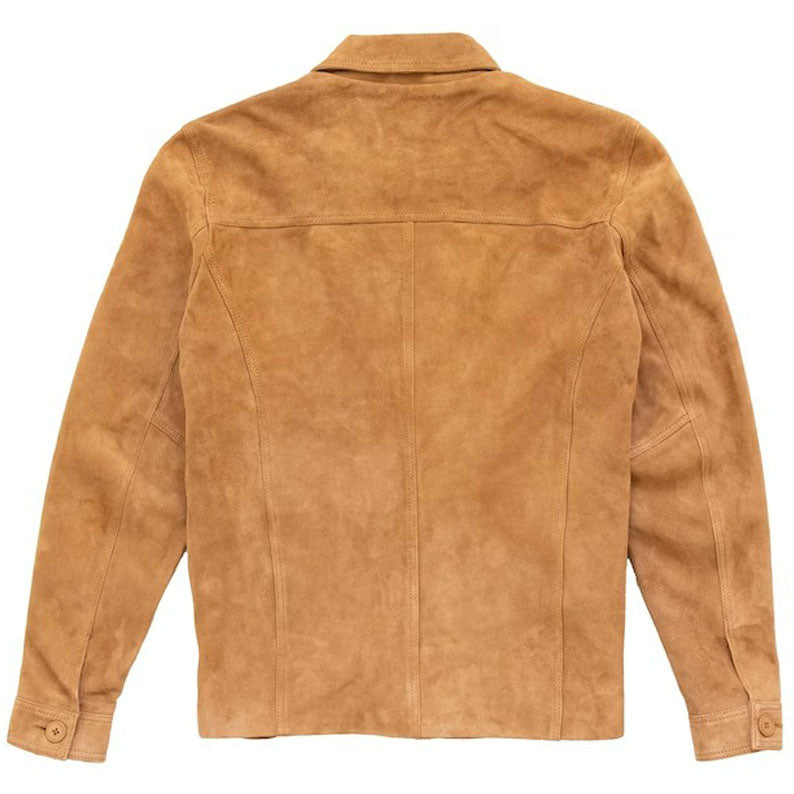 Men's Genuine Suede Leather Trucker Jacket - AMSEL LEATHERS