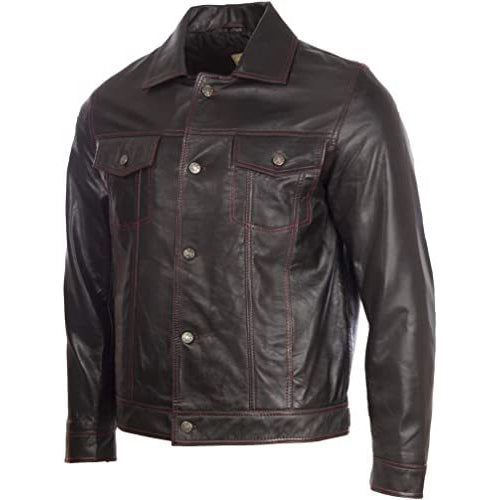 Men's Soft Real Leather Classic Harrington Fashion Jacket - AMSEL LEATHERS