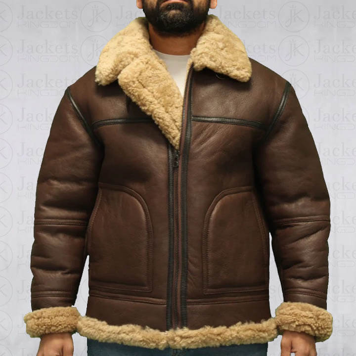 Men's Aviator B3 Sheepskin WW2 Flying Jacket - AMSEL LEATHERS