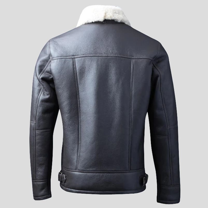 Men's Flying Sheepskin Shearling Leather Jacket - AMSEL LEATHERS