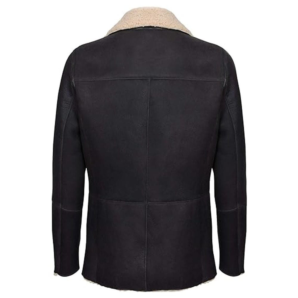 Men's Genuine Sheepskin Shearling Leather Jacket Coat - AMSEL LEATHERS