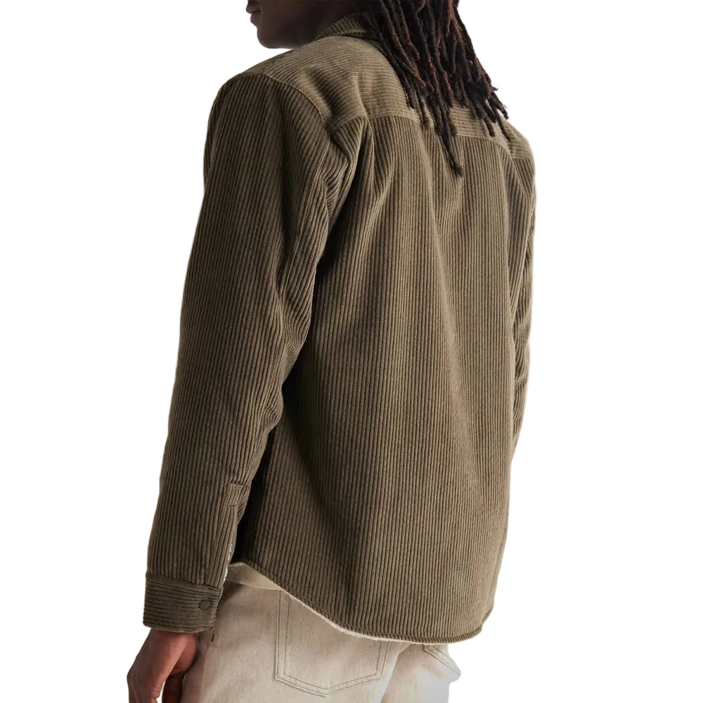 Men’s khaki corduroy shearling jacket
