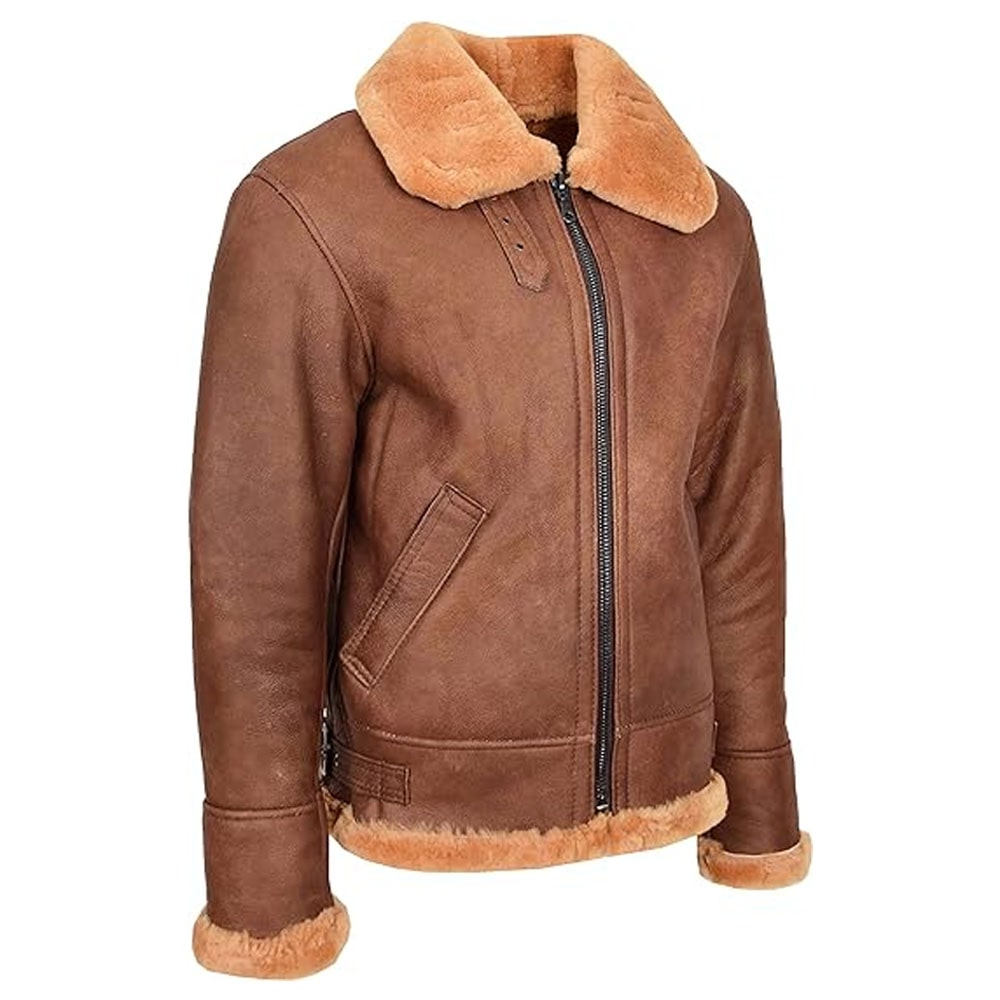 Men's Vintage B3 Shearling Flying Style Sheepskin Jacket - AMSEL LEATHERS