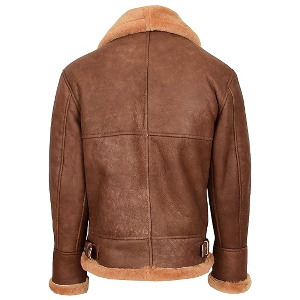 Men's Vintage B3 Shearling Flying Style Sheepskin Jacket - AMSEL LEATHERS