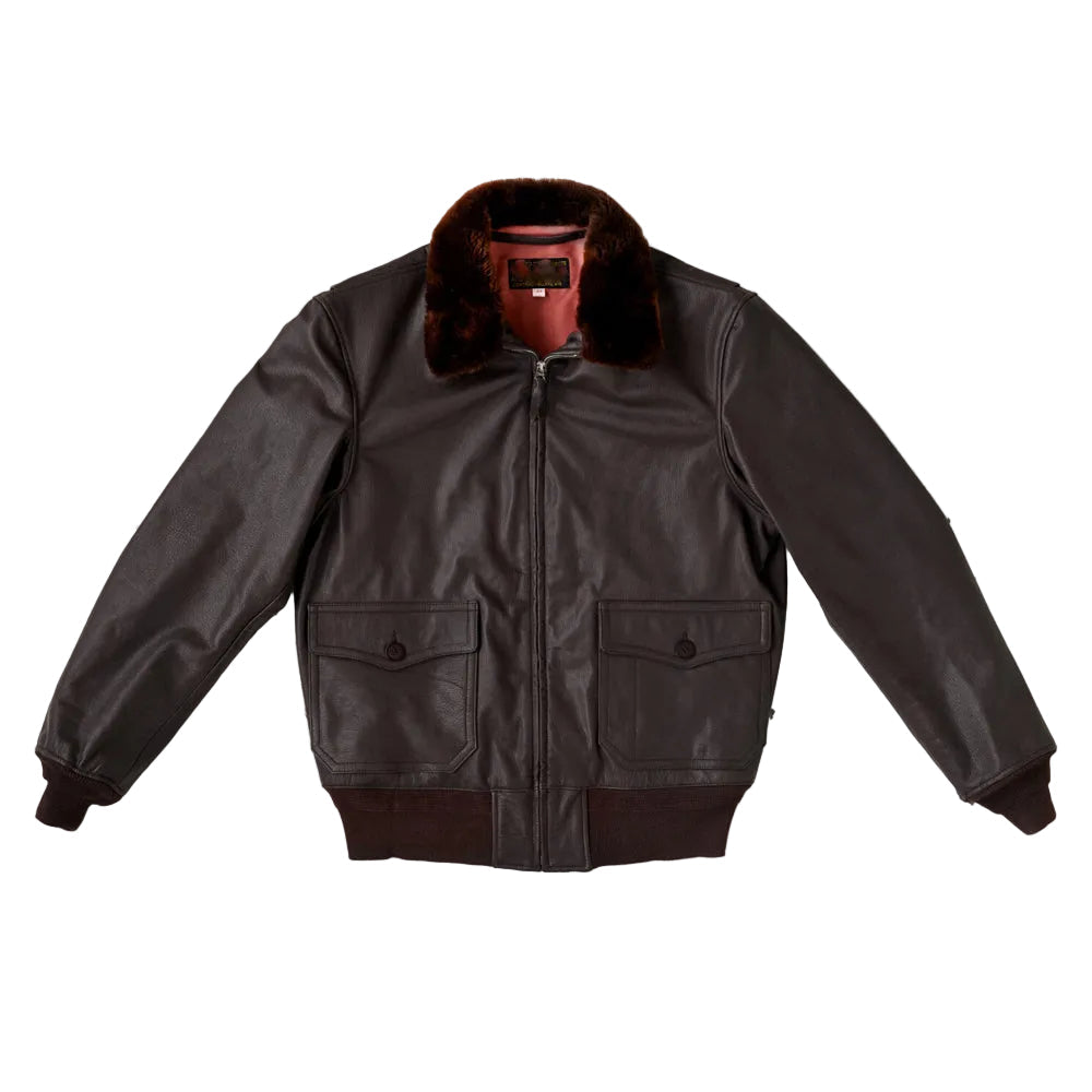 Mens M-422A flight Leather Bomber Jacket