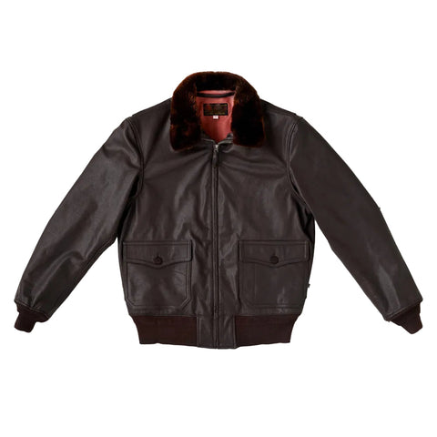 Mens M-422A flight Leather Bomber Jacket