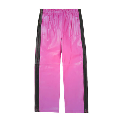 men's pink sheepskin leather pants marek front view