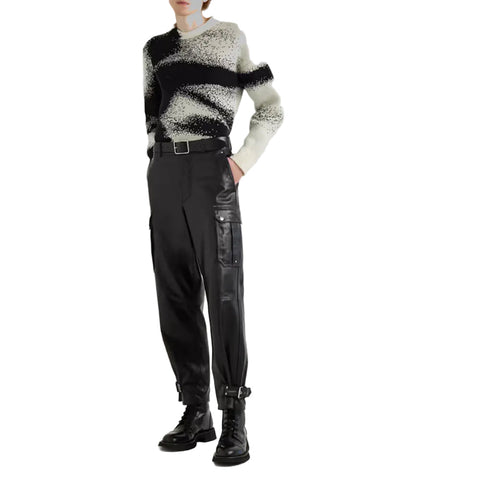 men's black leather pants henrik back view