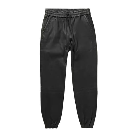 Mens New Style Black Sheep Skin Leather Pant