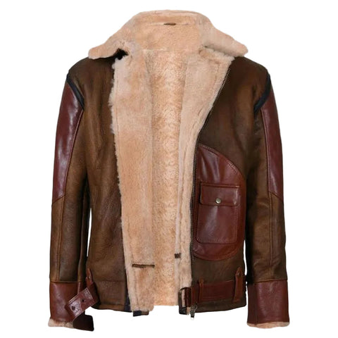 Mens RAF B3 Aviator Flying Bomber Jacket