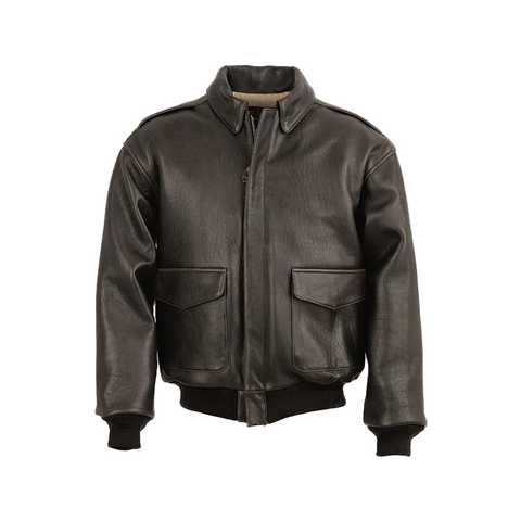 Mens Vintage Lambskin A2 Brown Flying Leather Jacket