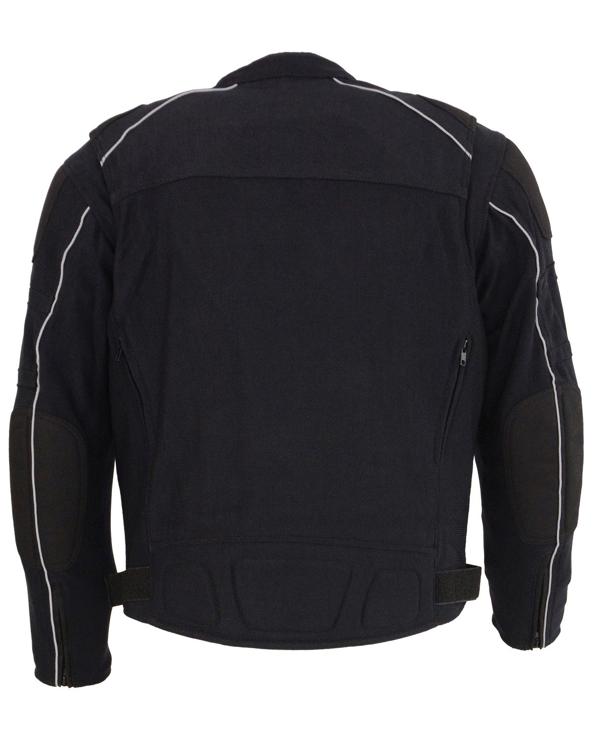 Mesh motorcycle jacket with removable armor for men
