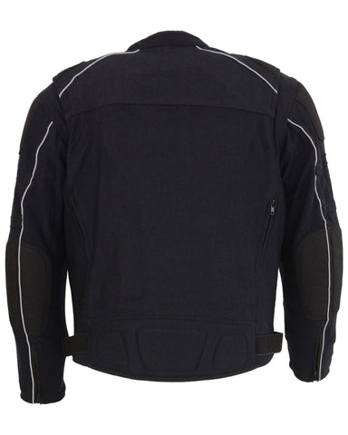 Mesh motorcycle jacket with removable armor for men
