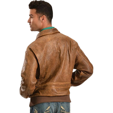 Mord Brown Bomber Leather Jacket
