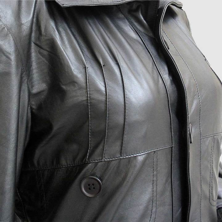 New Look Women's Black Leather Bomber Jacket - AMSEL LEATHERS