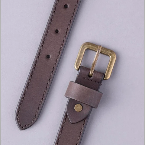 New Dark Brown Sheepskin Leather Belt For Women
